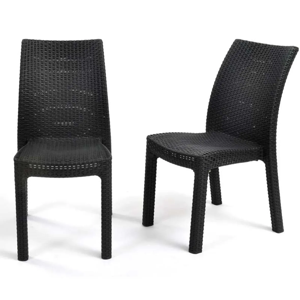 Sedie in plastica effetto rattan