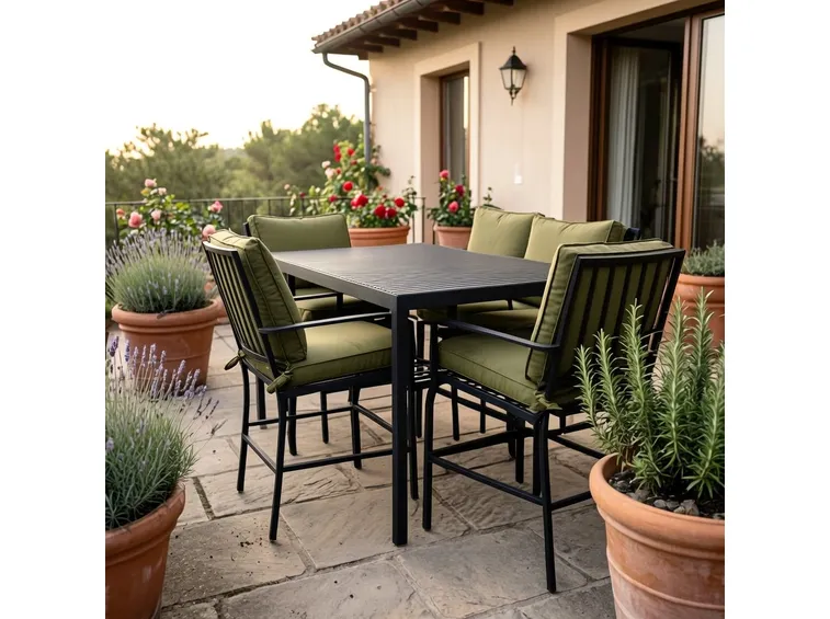 Abbinamento stile e comfort per il set tavolo e sedie