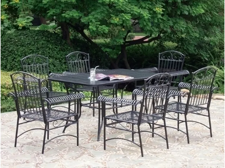 Tavolo da giardino in ferro battuto