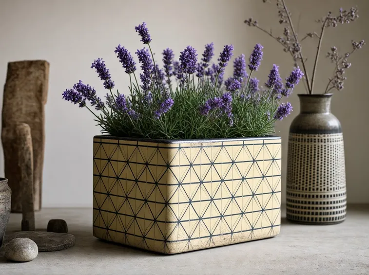 Vaso per coltivare lavanda