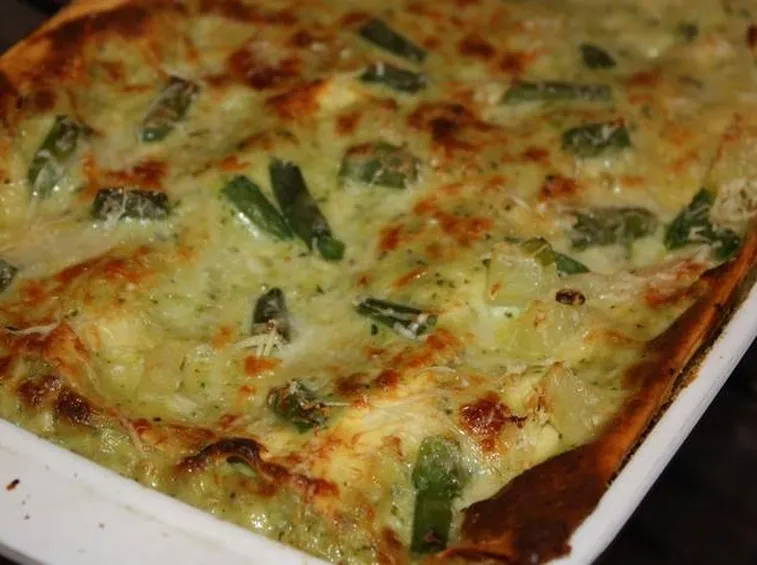 Lasagne al pesto con fagiolini e patate