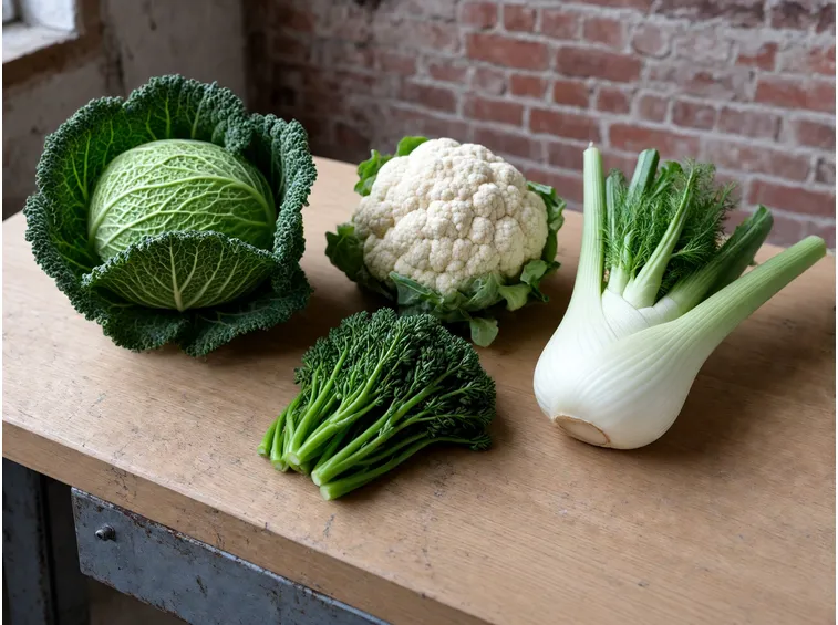 Domanda 1: quale di questi ortaggi invernali non è una brassicacea?