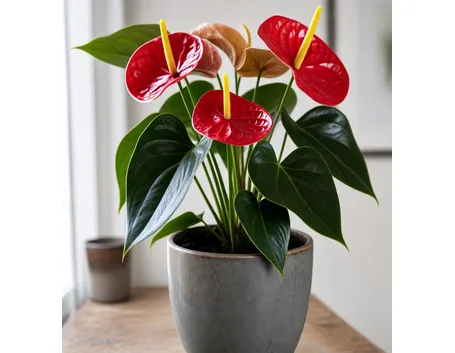 Anthurium a fiori rossi