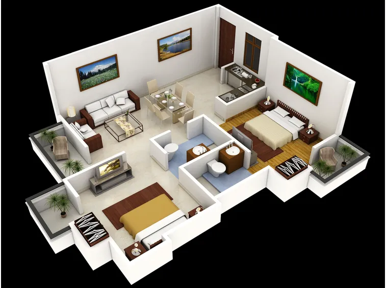 Pianta casa in 3D