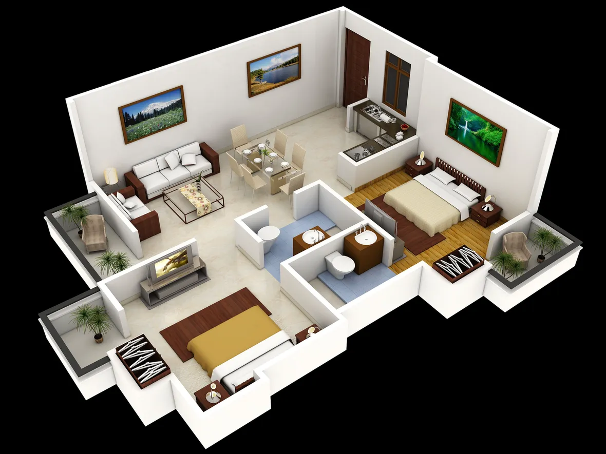 Pianta casa in 3D