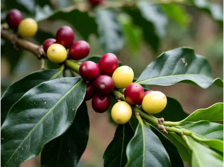 Pianta del caffè concimata