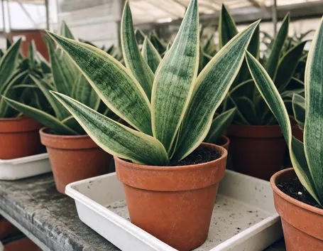 Un esemplare di Sansevieria